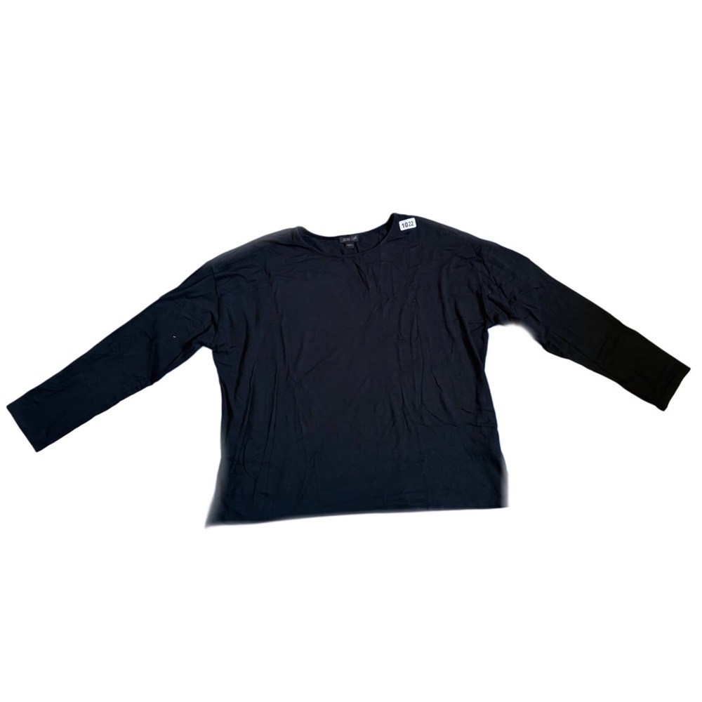 J.Jill Crew Neck Black Long Sleeve Top!